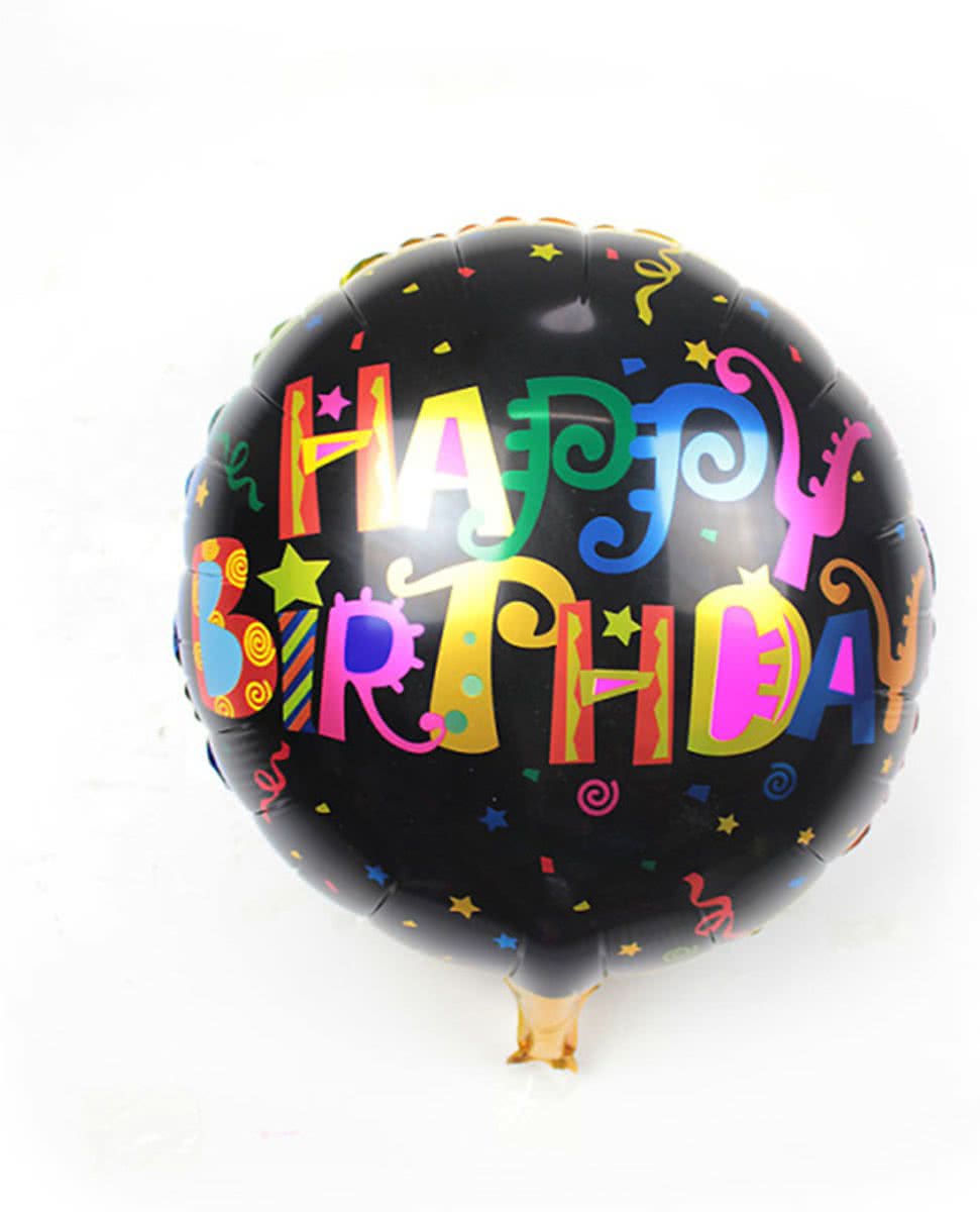 Folieballon Happy birthday Metallic 45 cm